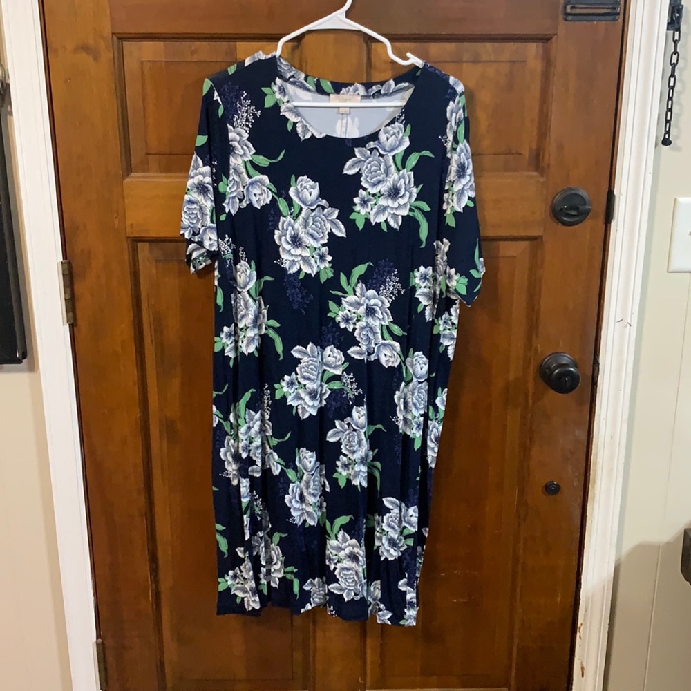 Navy Floral Loft Outlet Dress